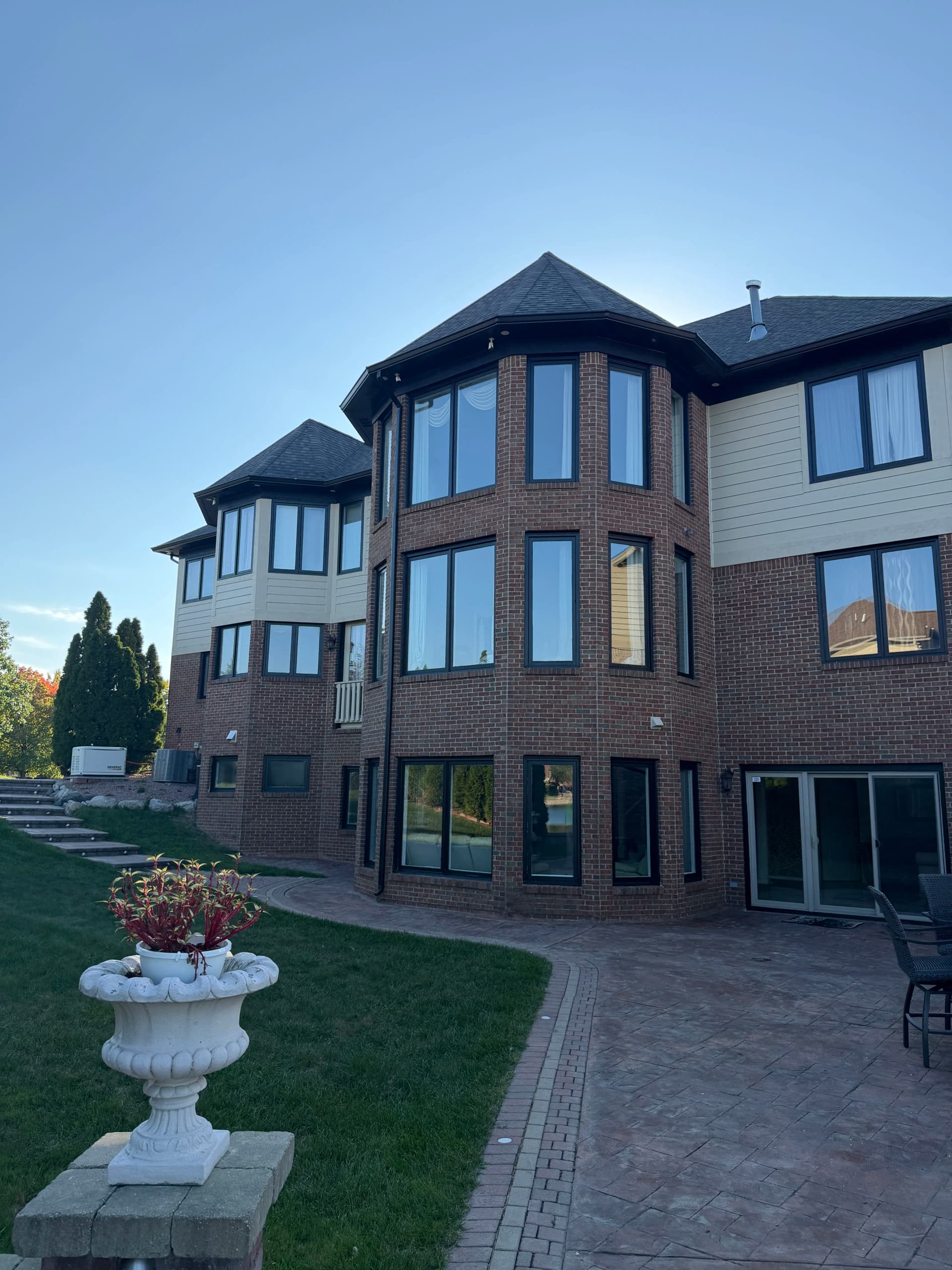 Gallery photos for Clean 2-Tone Exterior Finish on a Large Brick Home: Image #2