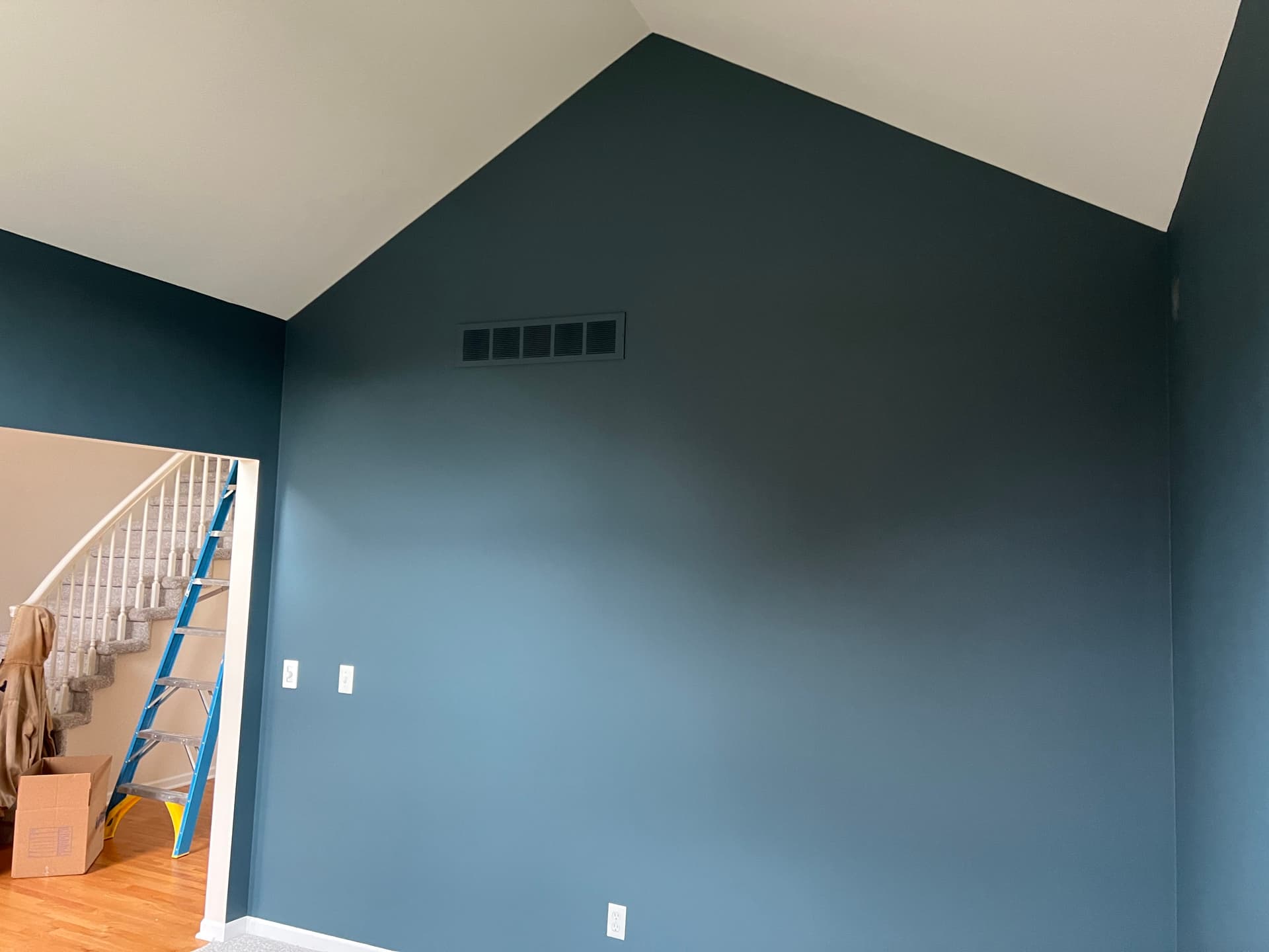 Gallery photos for Home Office Transformation with Dark Blue Eggshell Paint: Image #3
