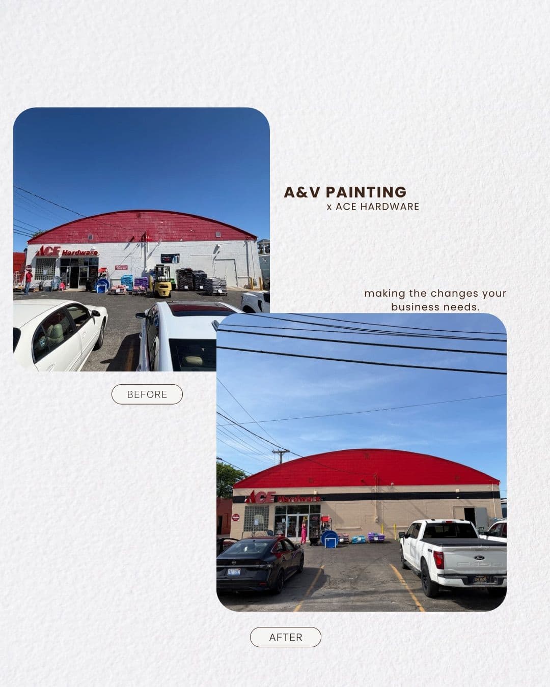 Project Commercial Exterior Paint Job at Ace Hardware in Romeo image