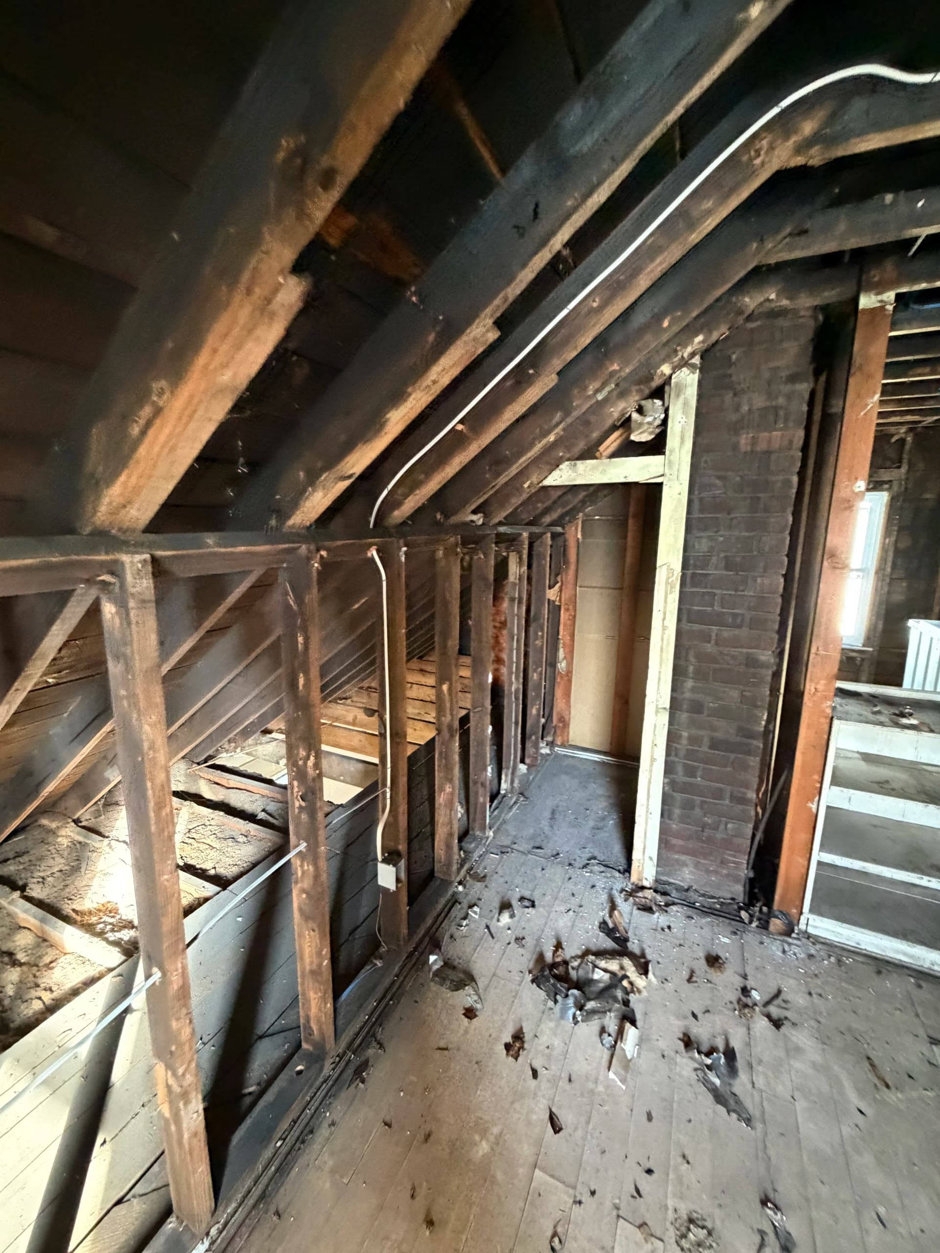 Gallery photos for Fire-Damaged Attic Wood Encapsulation for Home Restoration: Image #8