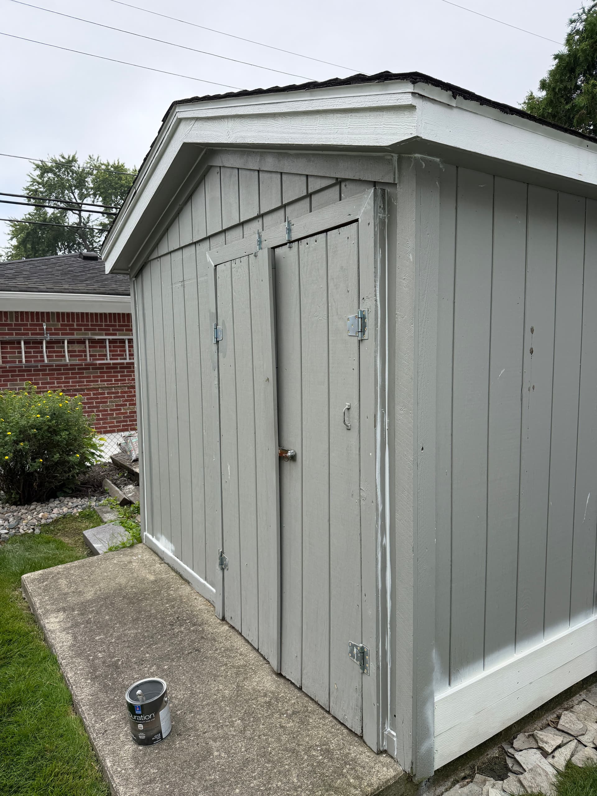 Gallery photos for Exterior Shed Paint Job Done Right - 3 Coats and Fresh White Trim: Image #4