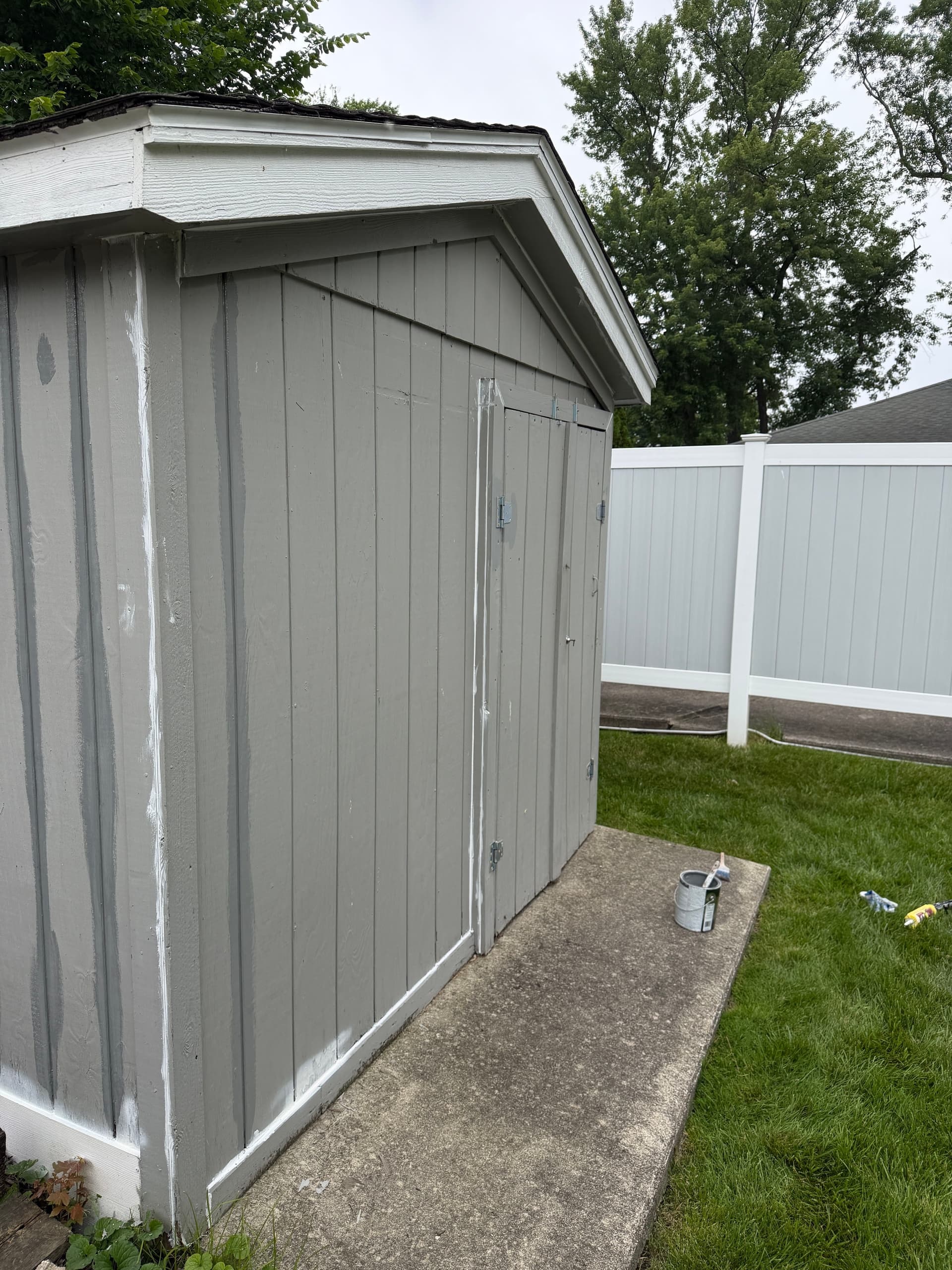 Gallery photos for Exterior Shed Paint Job Done Right - 3 Coats and Fresh White Trim: Image #5