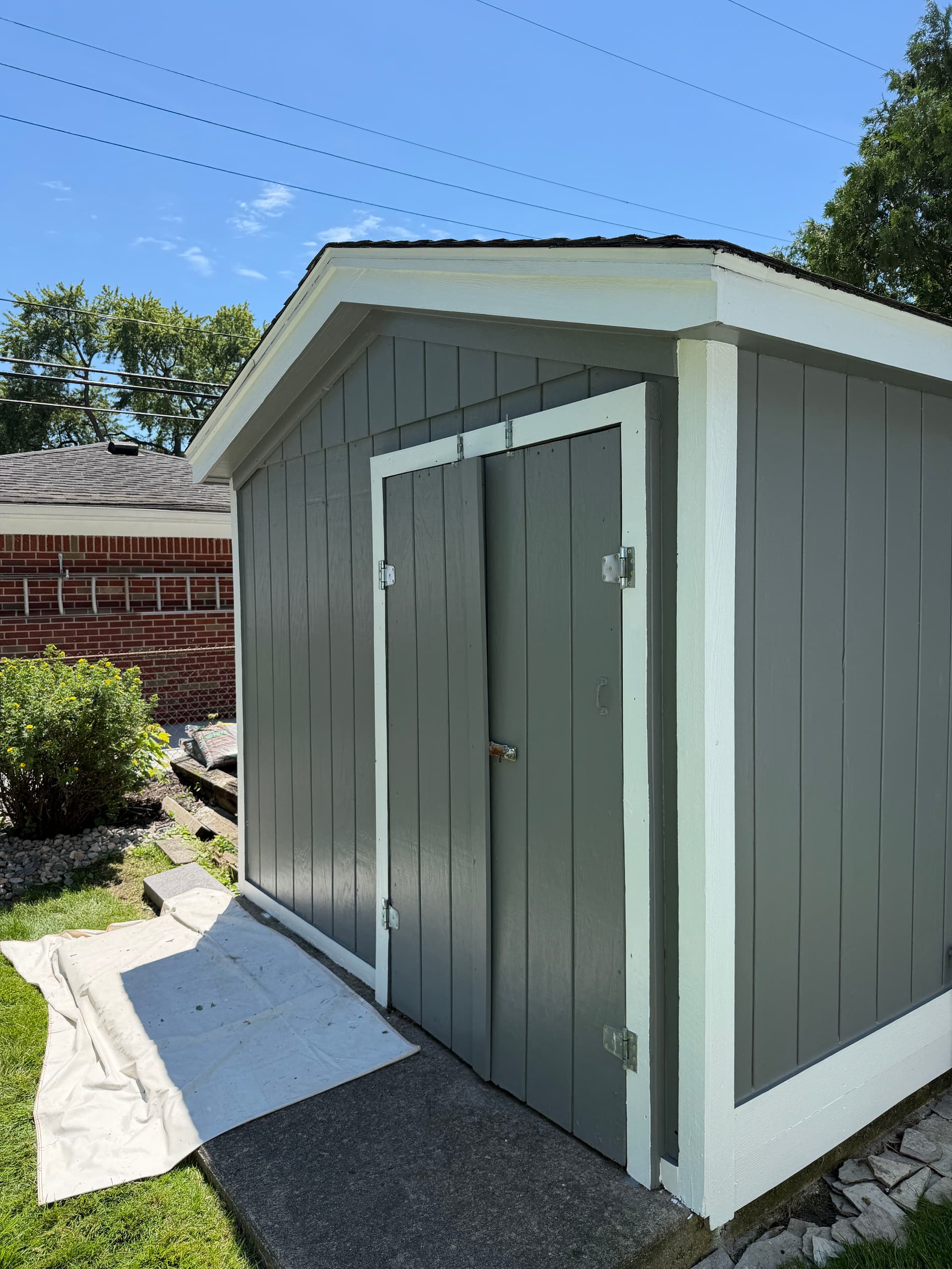 Gallery photos for Exterior Shed Paint Job Done Right - 3 Coats and Fresh White Trim: Image #3