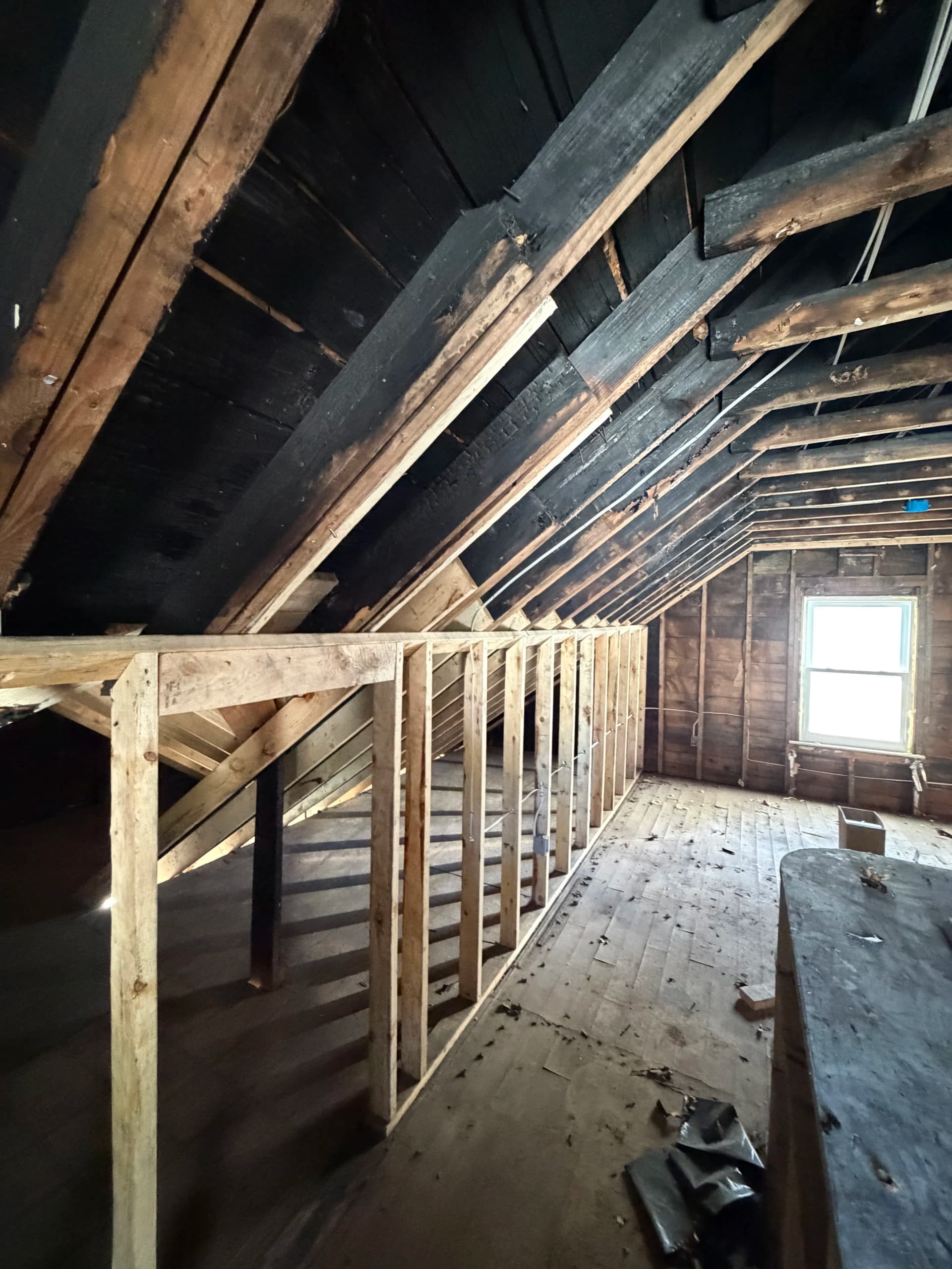 Gallery photos for Fire-Damaged Attic Wood Encapsulation for Home Restoration: Image #5