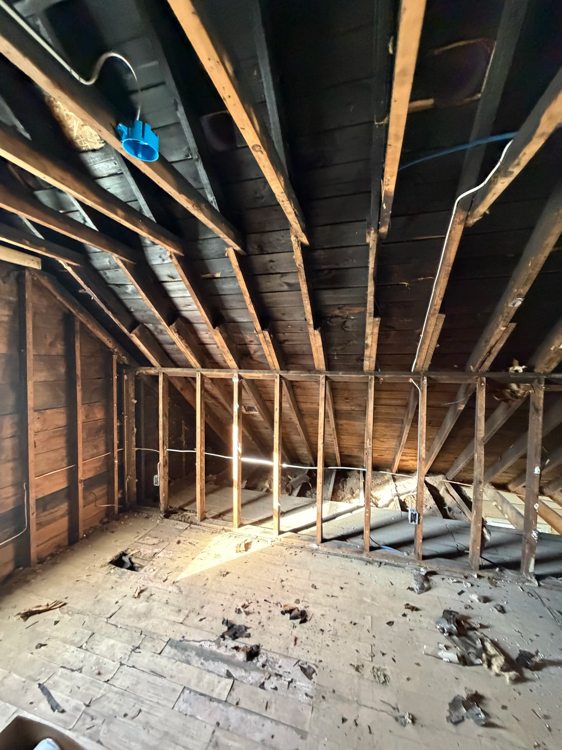 Gallery photos for Fire-Damaged Attic Wood Encapsulation for Home Restoration: Image #7
