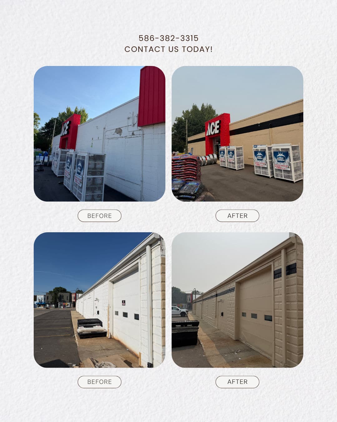 Gallery photos for Exterior Commercial Painting at Ace Hardware in Richmond MI: Image #2