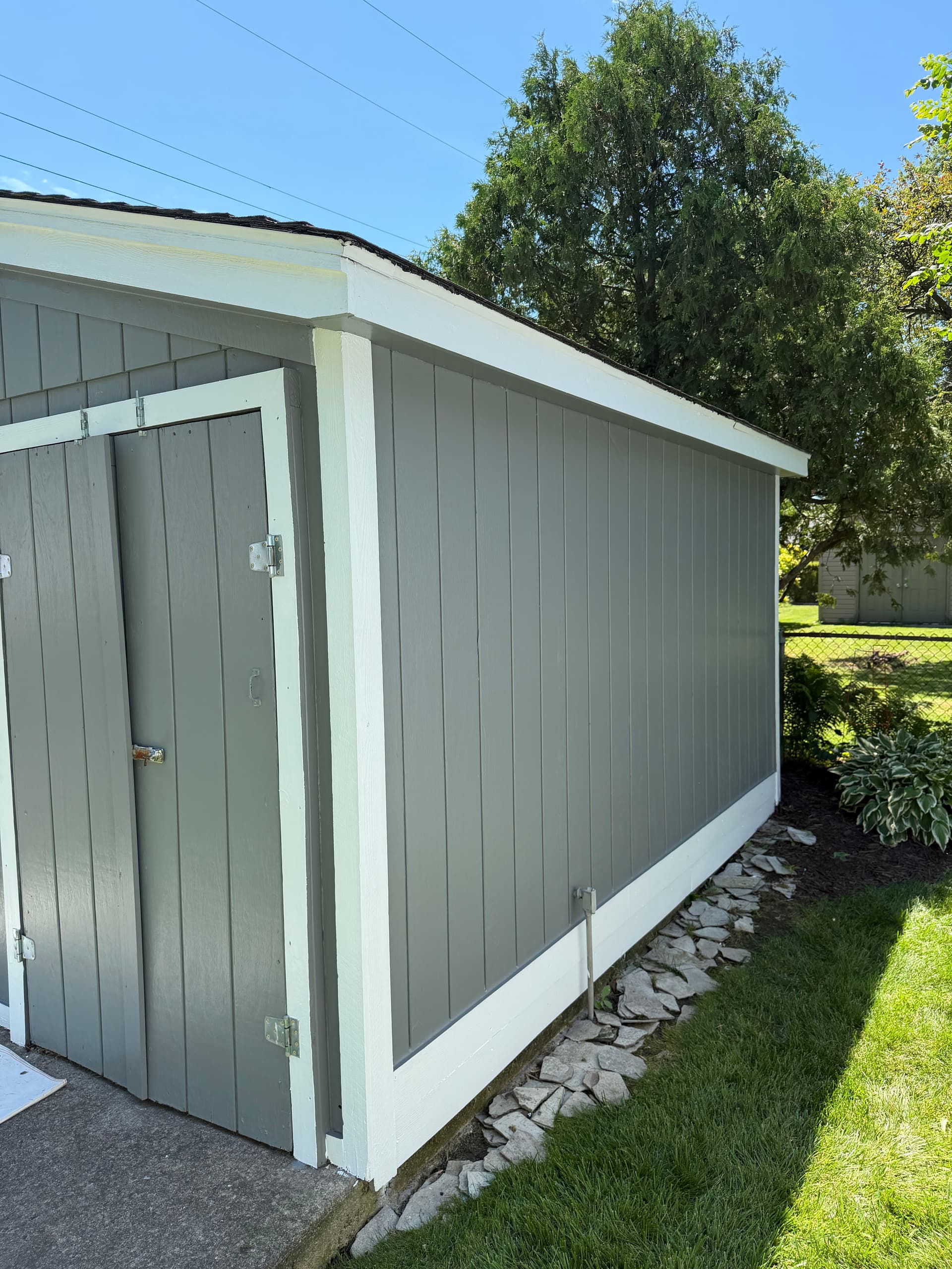 Gallery photos for Exterior Shed Paint Job Done Right - 3 Coats and Fresh White Trim: Image #2