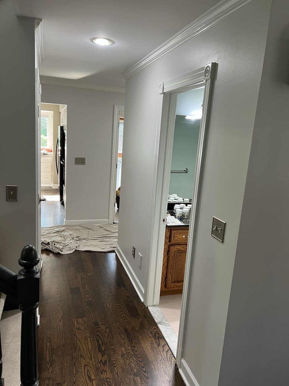 Elevate Your Hallway with Elegant Light Gray Walls image