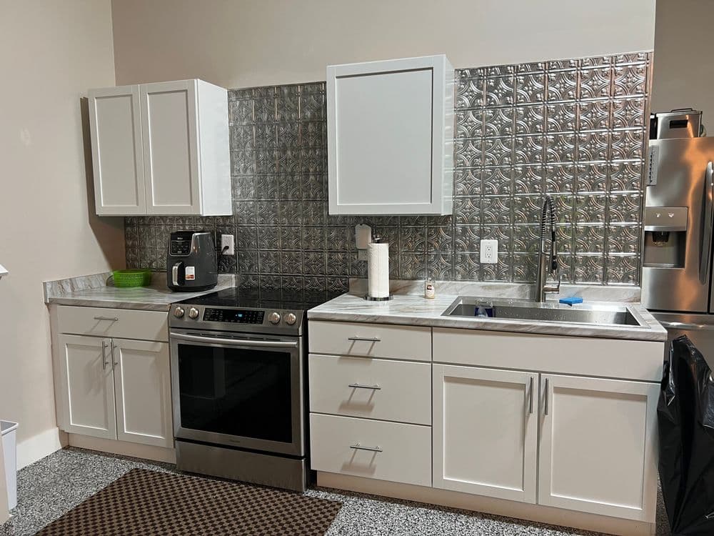 Kitchen Backsplash Install image