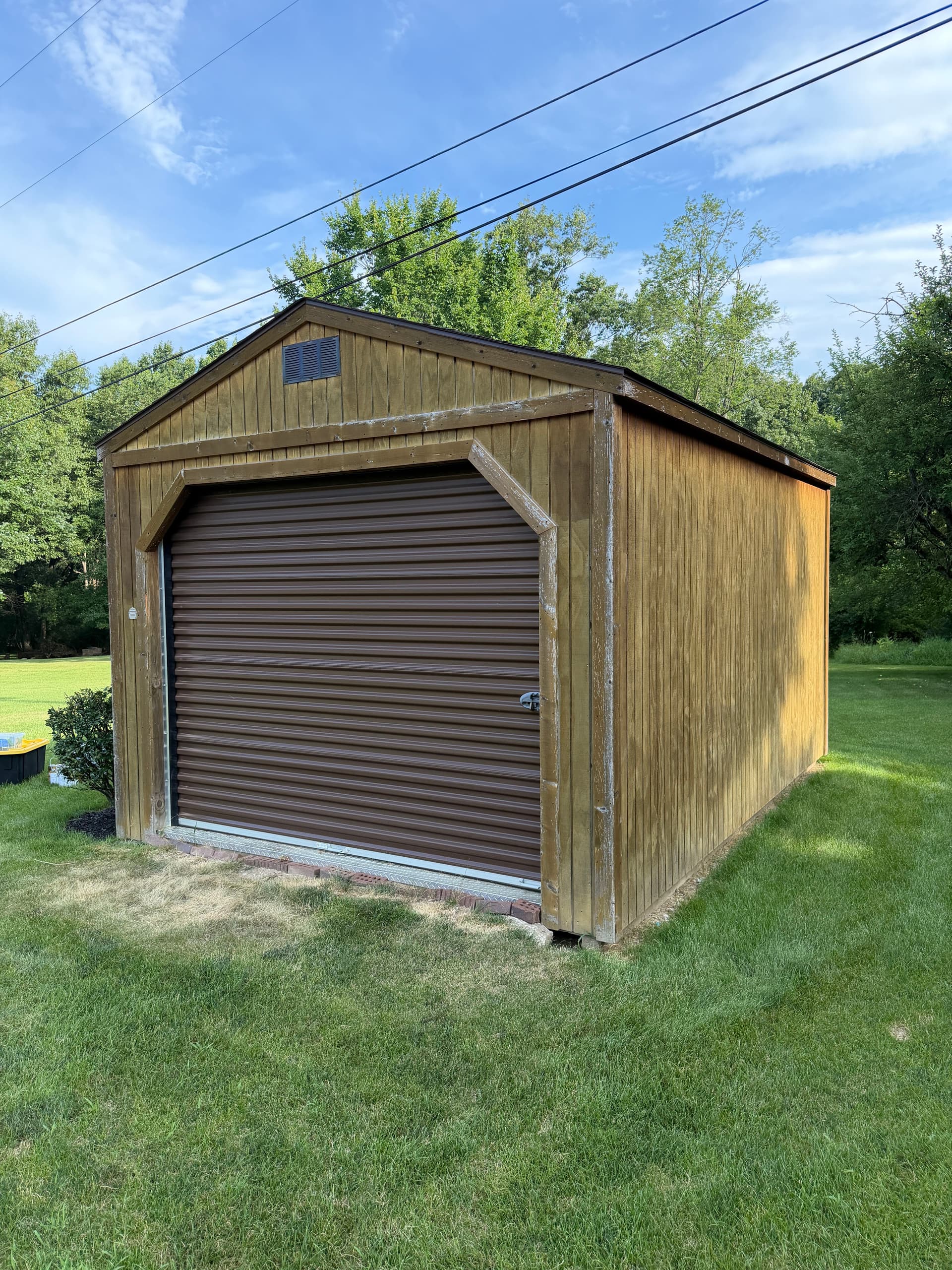 Gallery photos for Shed Re-Stain Before and After on a Prayer Chapel Property: Image #3