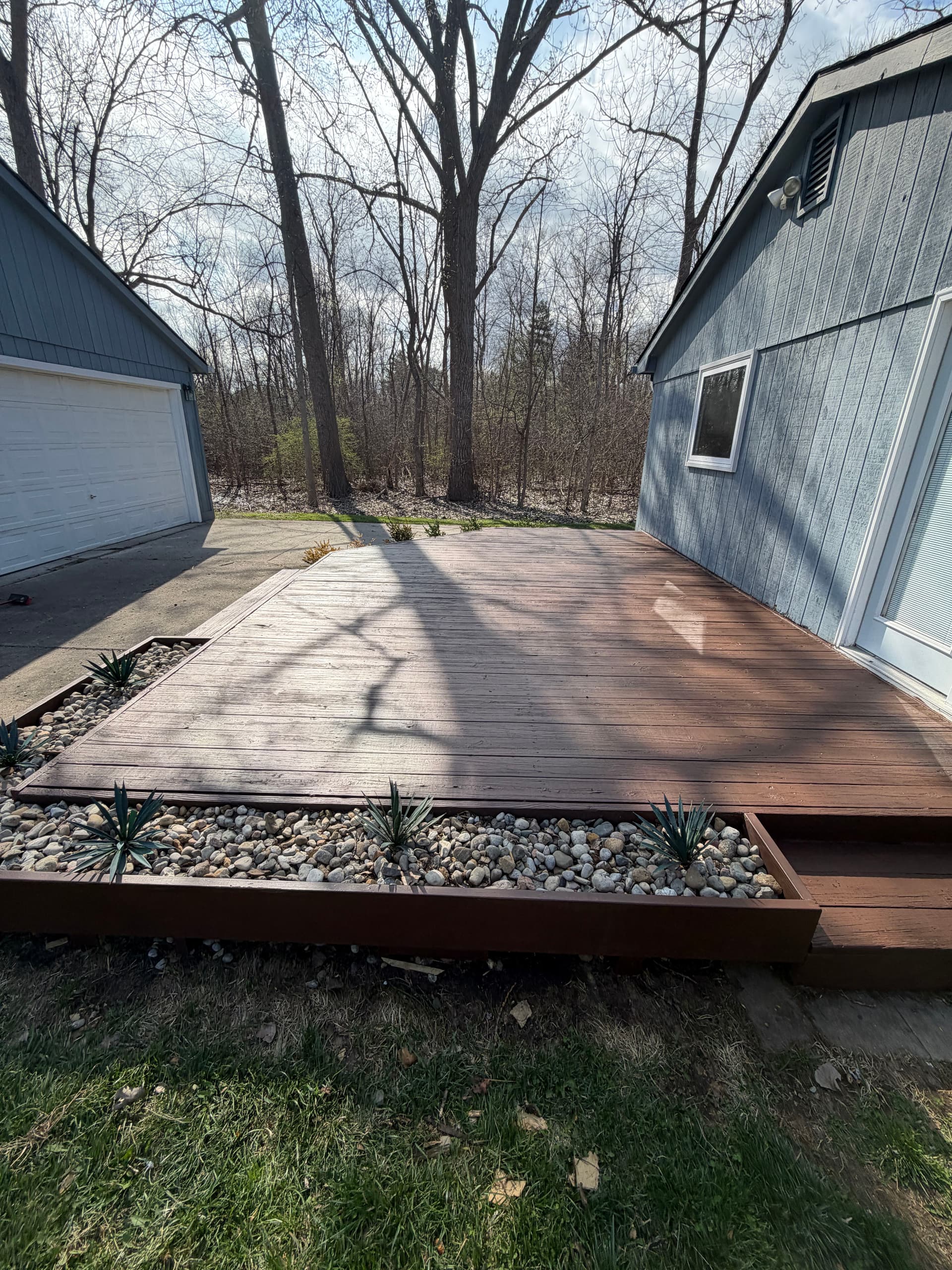 Weathered Deck Gets a Fresh Finish Before Listing Photos image