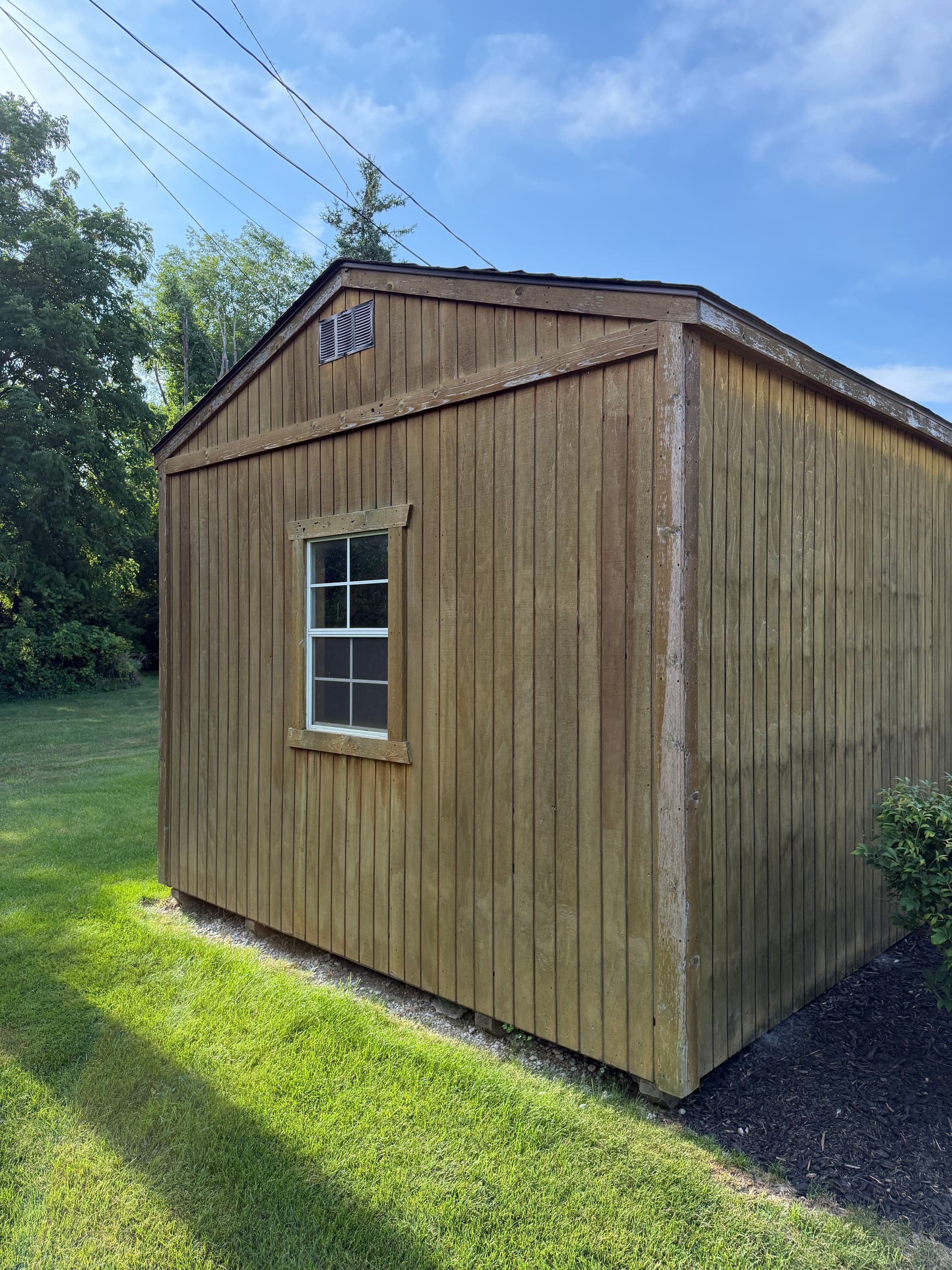 Gallery photos for Shed Re-Stain Before and After on a Prayer Chapel Property: Image #5