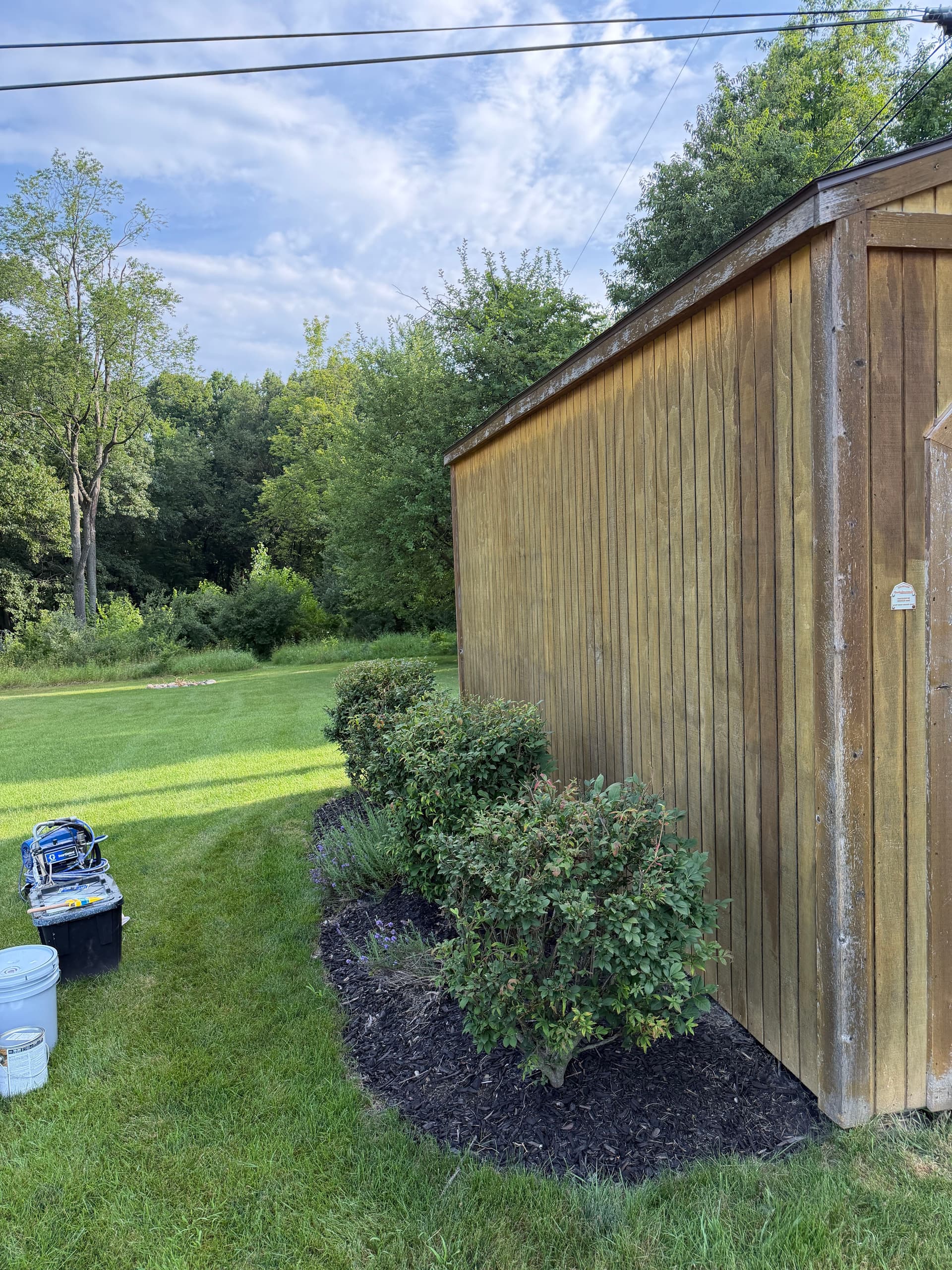 Gallery photos for Shed Re-Stain Before and After on a Prayer Chapel Property: Image #4